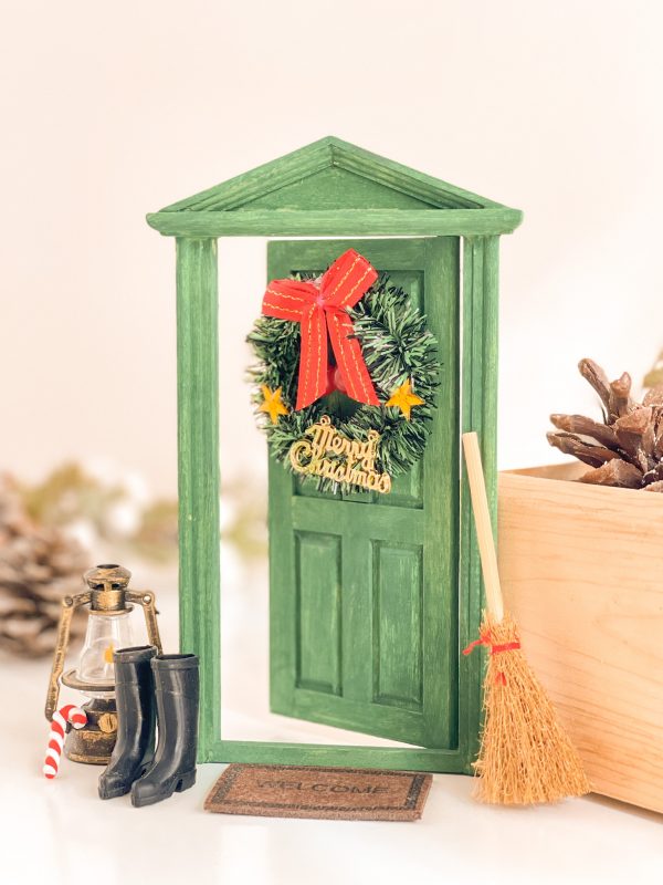 Puerta elfo de Navidad
