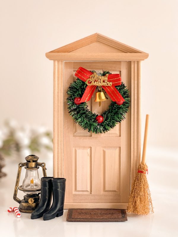 Puerta elfo de Navidad