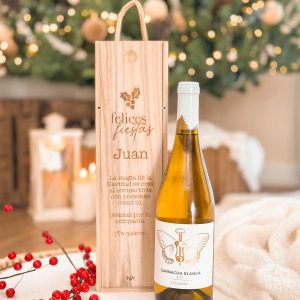 Caja vino personalizada navidad