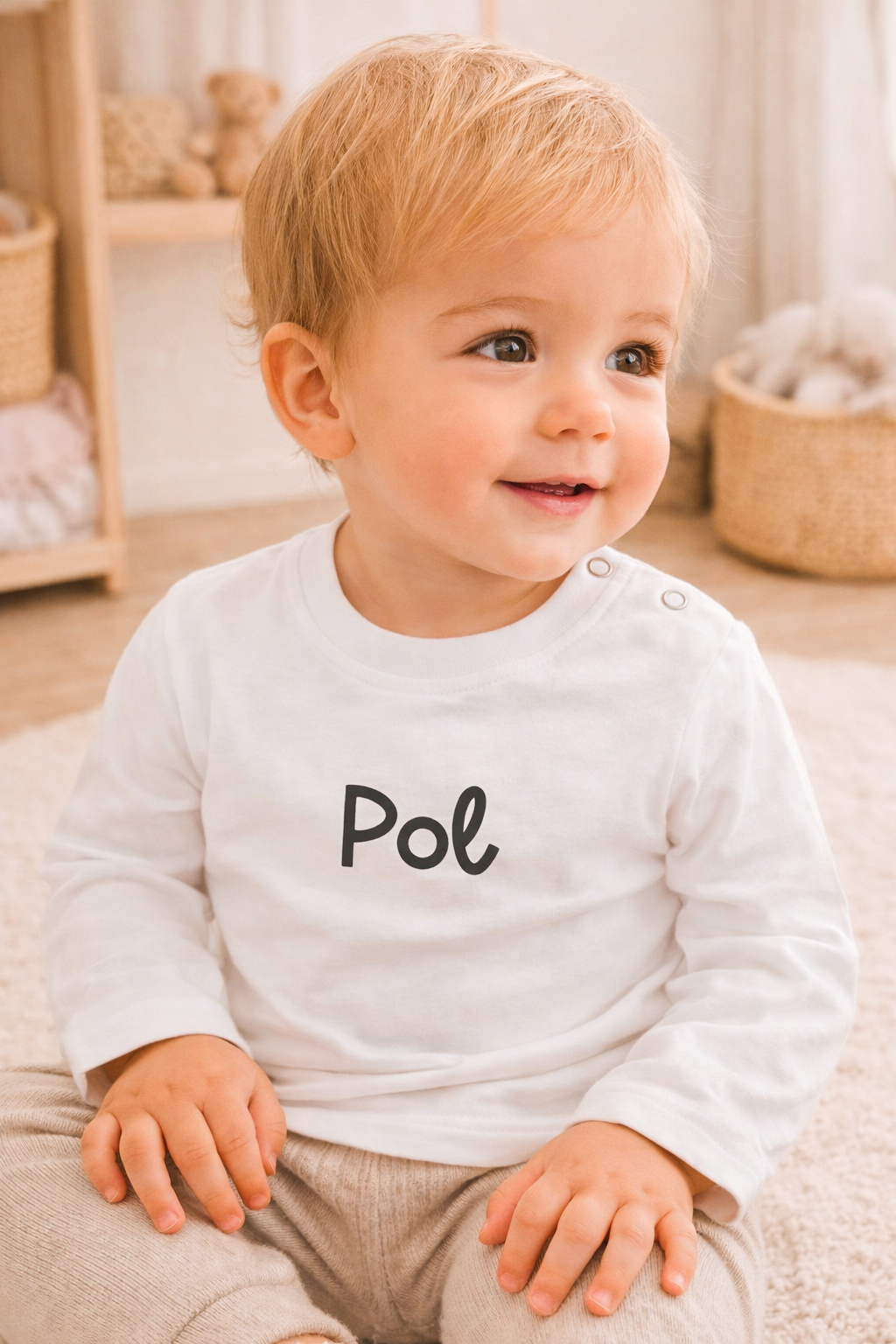 camiseta baby/kids manga larga