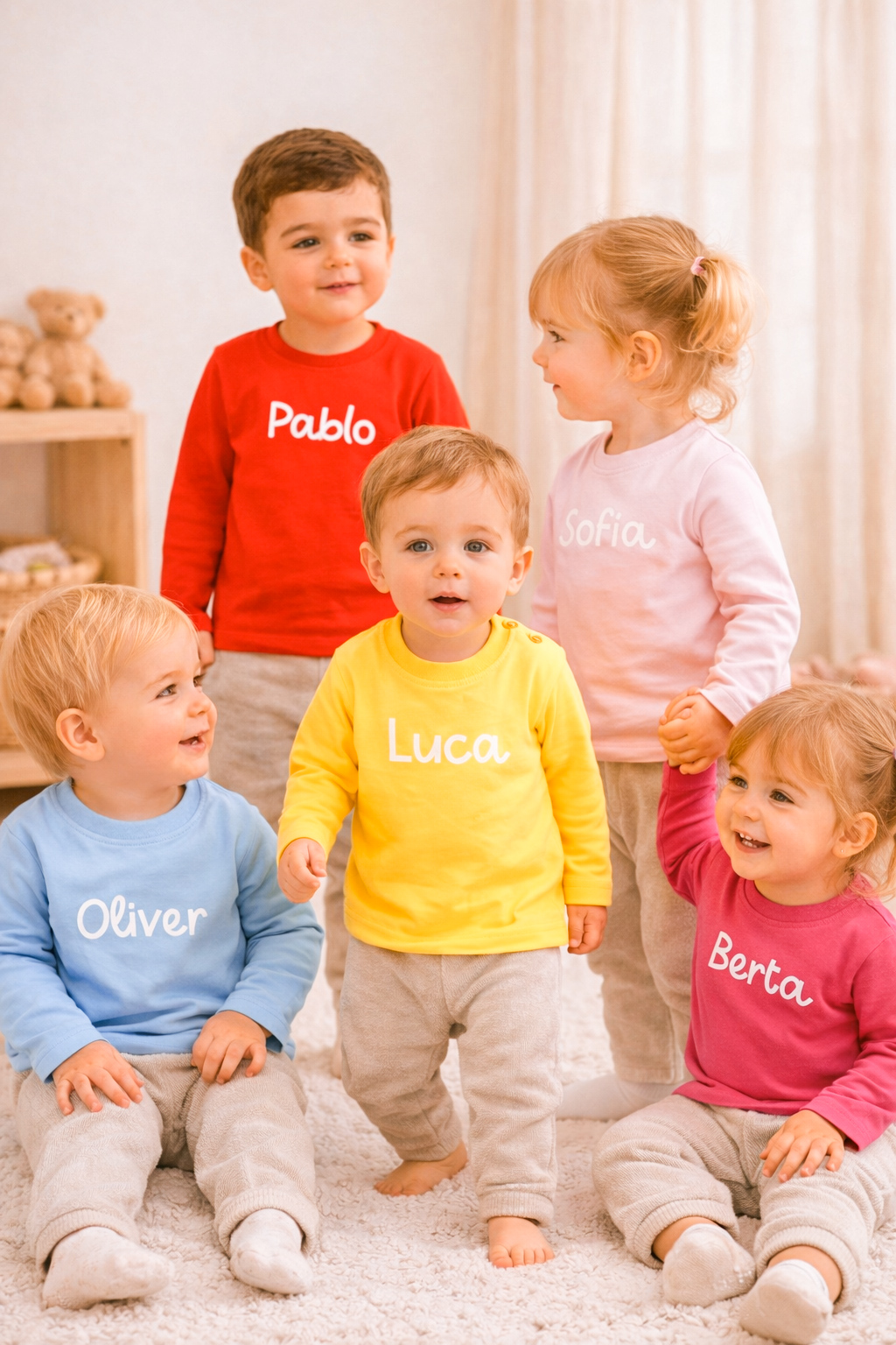 camiseta baby/kids manga larga