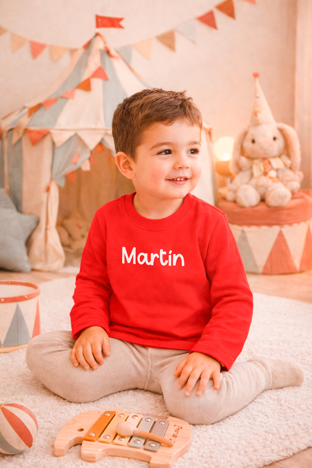 camiseta baby/kids manga larga