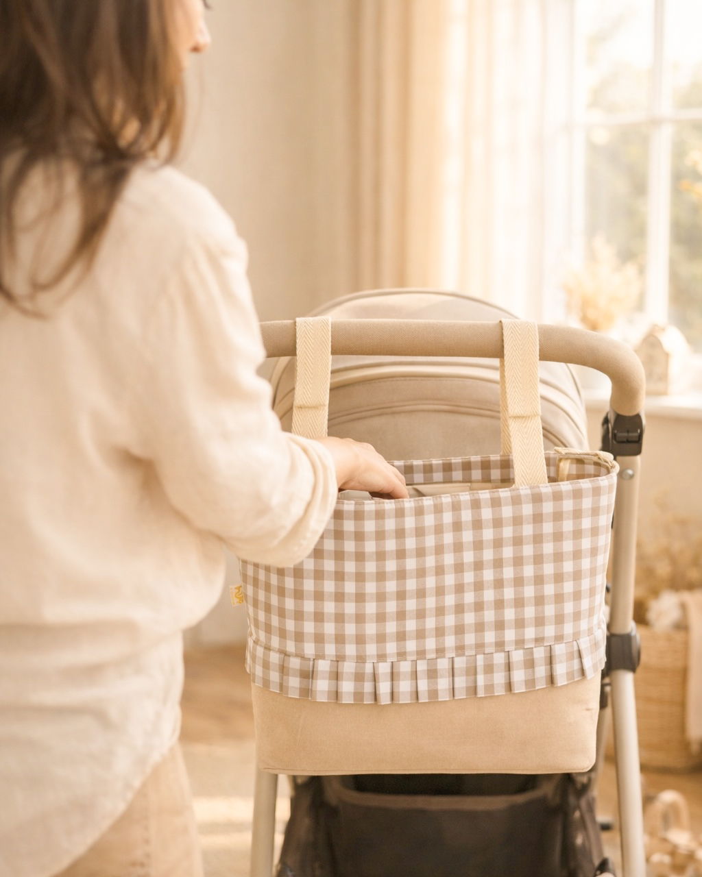 bolso carrito bebé vichy