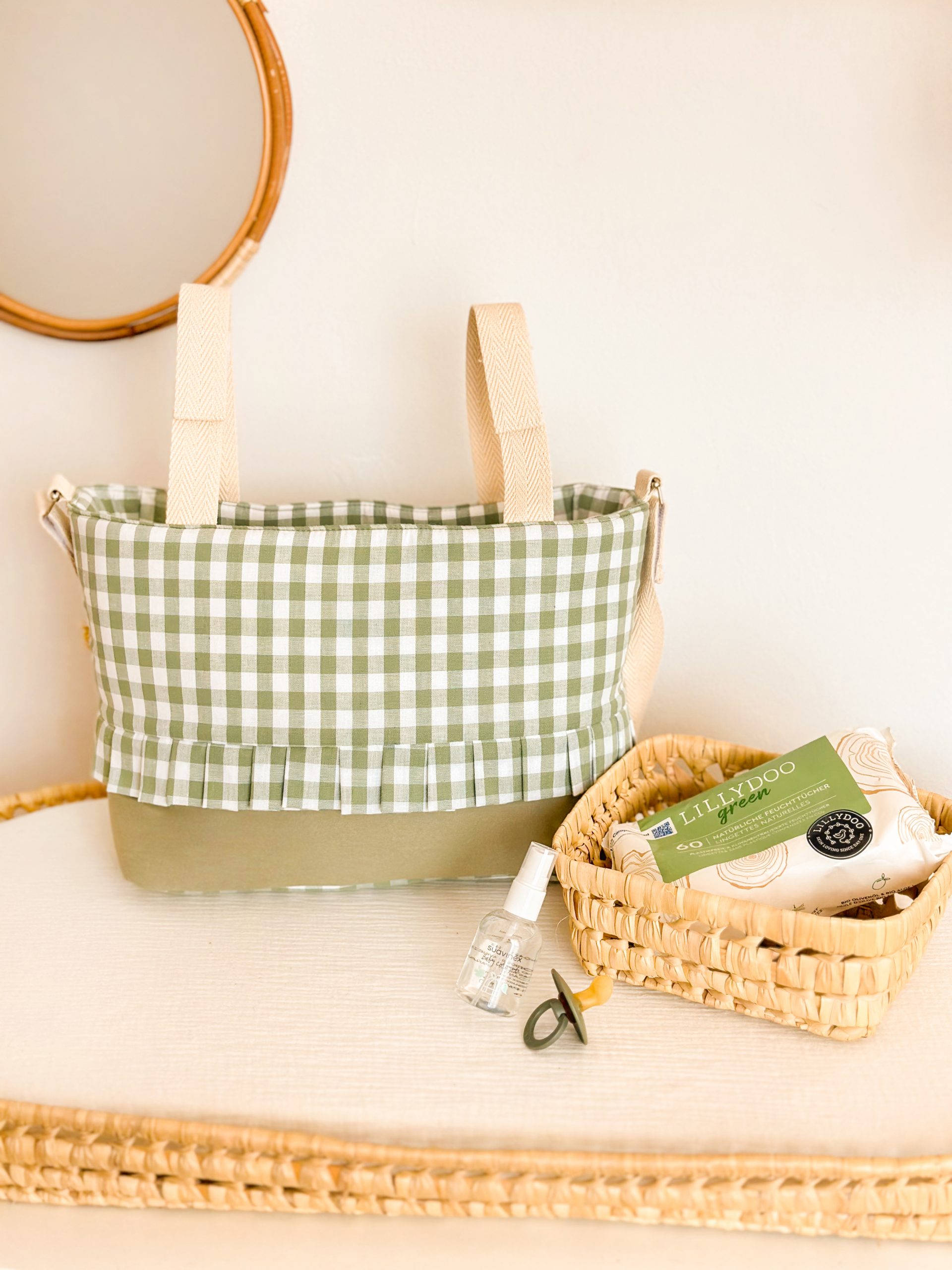 bolso carrito bebé vichy