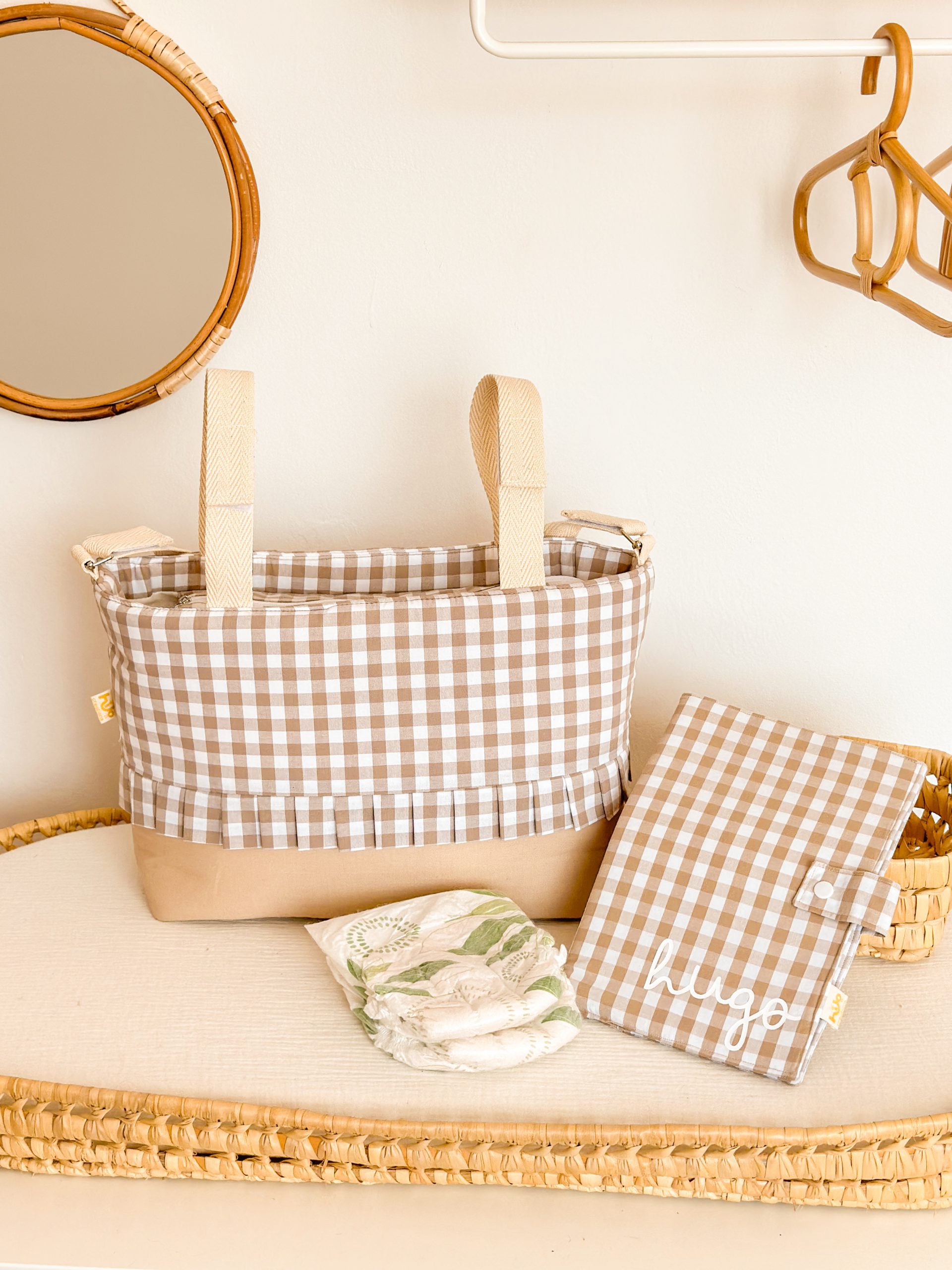 bolso carrito bebé vichy