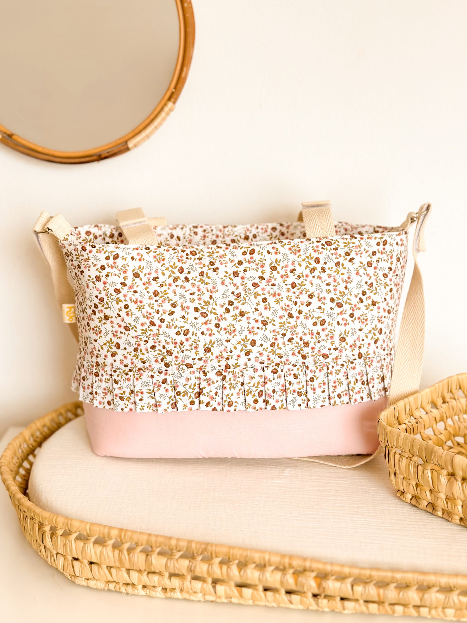 bolso carrito bebé flores