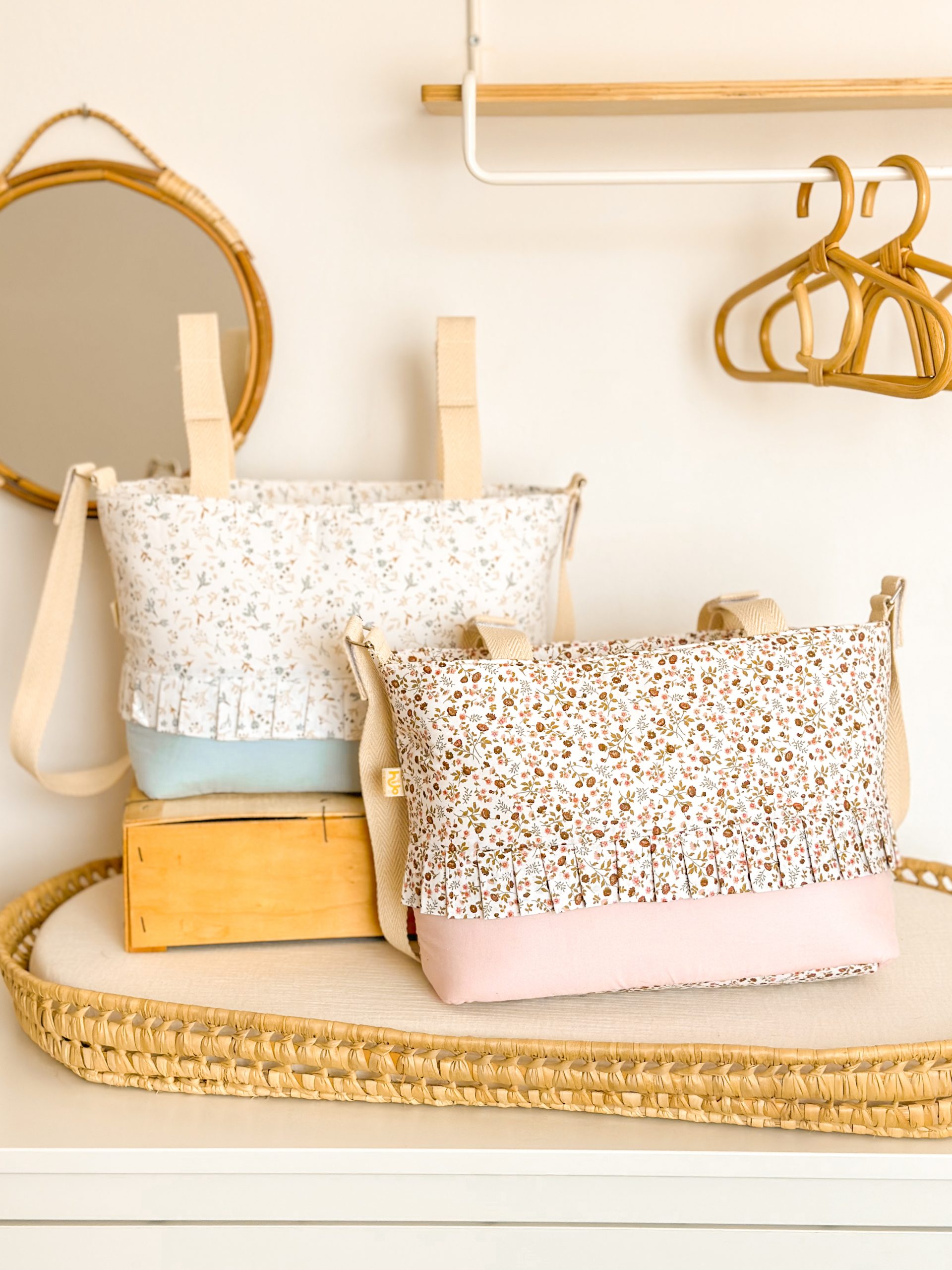 bolso carrito bebé flores