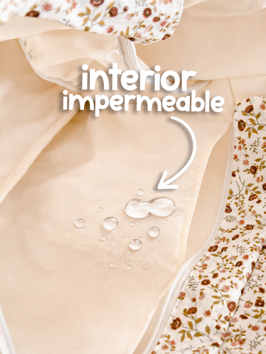 bolso carrito bebé flores