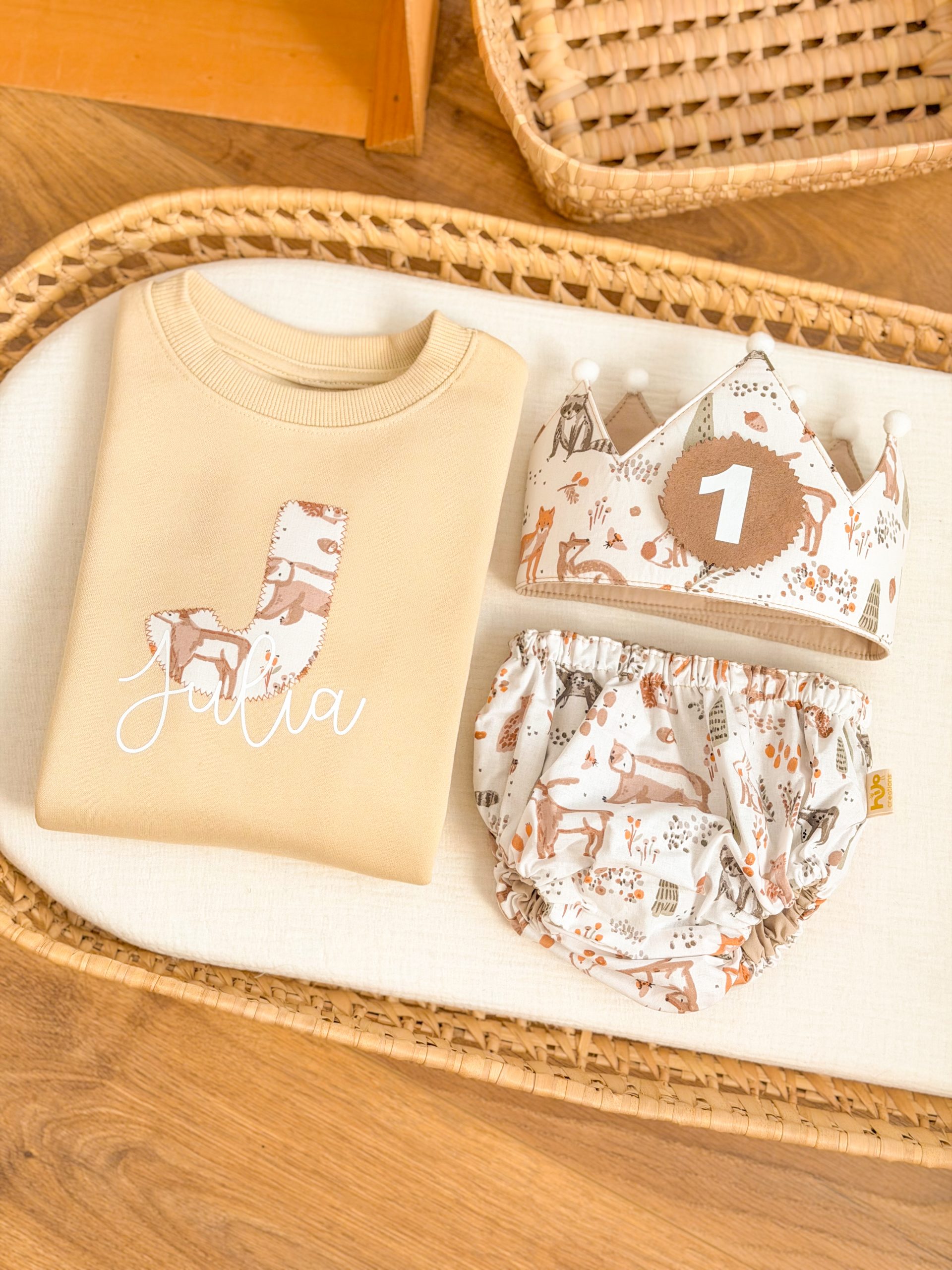 pack cumpleaños sudadera inicial forest