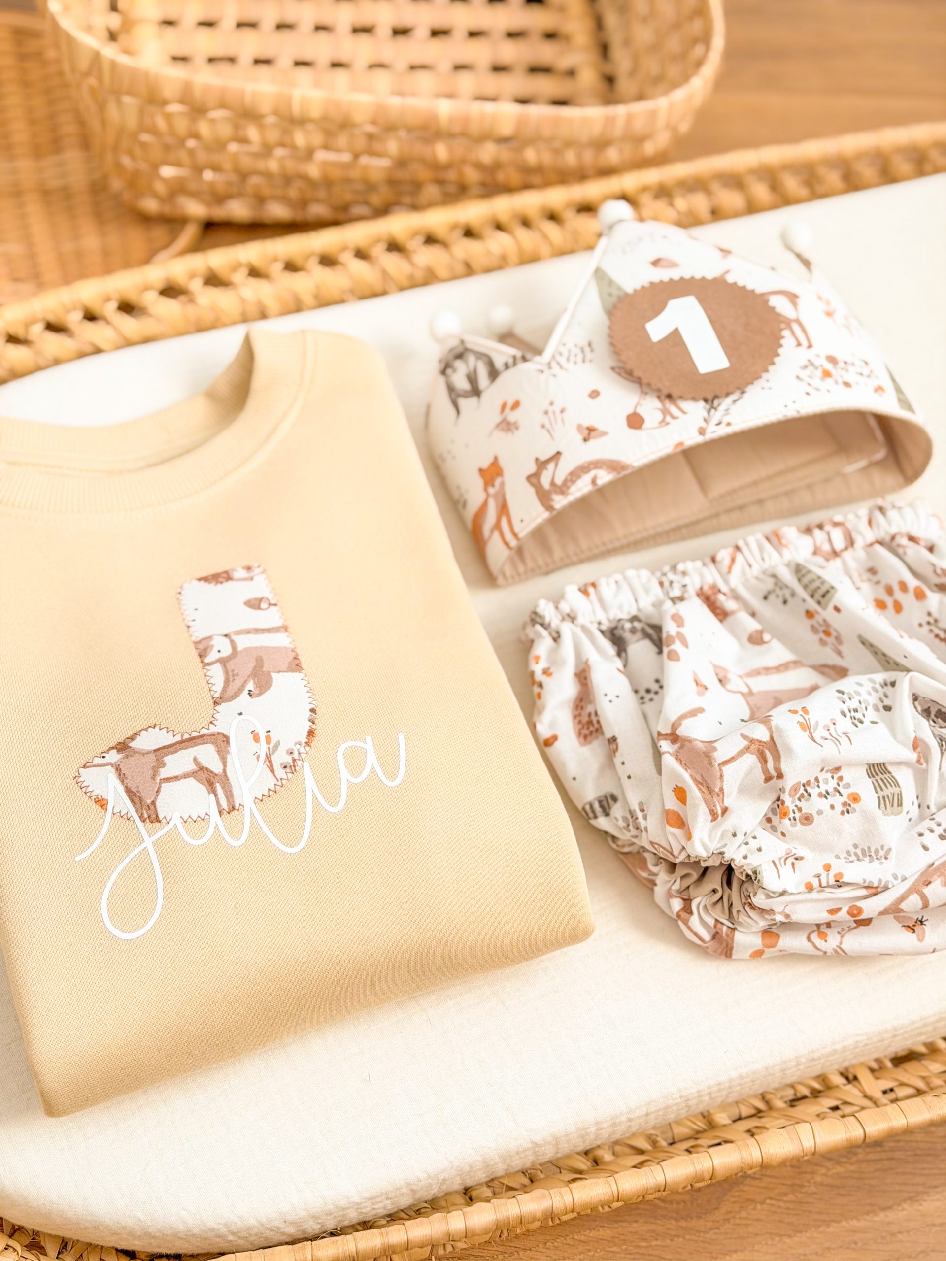 pack cumpleaños sudadera inicial forest