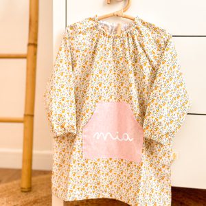 Bata / Babi personalizado Flores mostaza